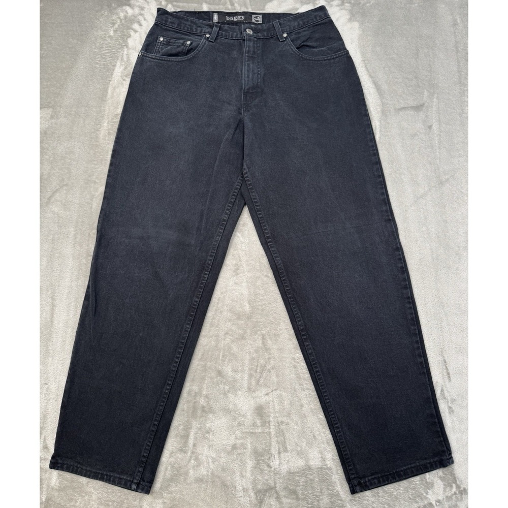 Vintage Levis Silvertab Jeans Mens 33x32 Black Denim Baggy Wide Leg 90s Y2K